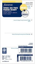 Filofax Personal Ag-inh. 2022 1 week op 2 pagina 5-talig