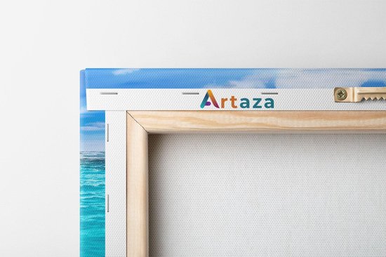 Artaza Peinture Sur Toile Bleu Water De Mer Des Caraïbes - 80x40 - Photo Sur Toile - Impression Sur Toile
