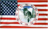 Vlag USA met Wolf