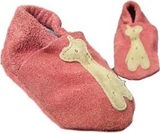 Jobe babyschoenen | Roze slofjes met giraffe |