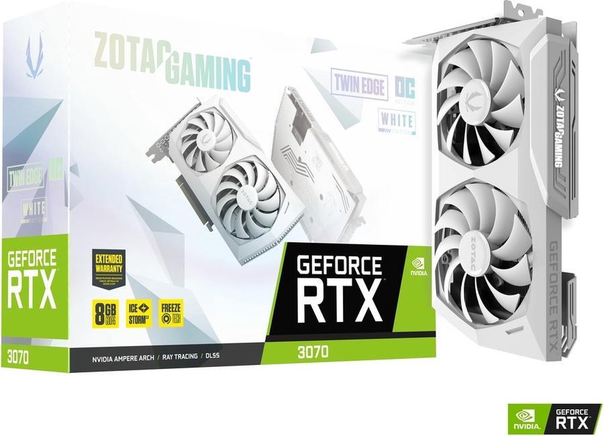 ZOTAC Gaming GeForce RTX 3070 Twin Edge OC White LHR - Videokaart