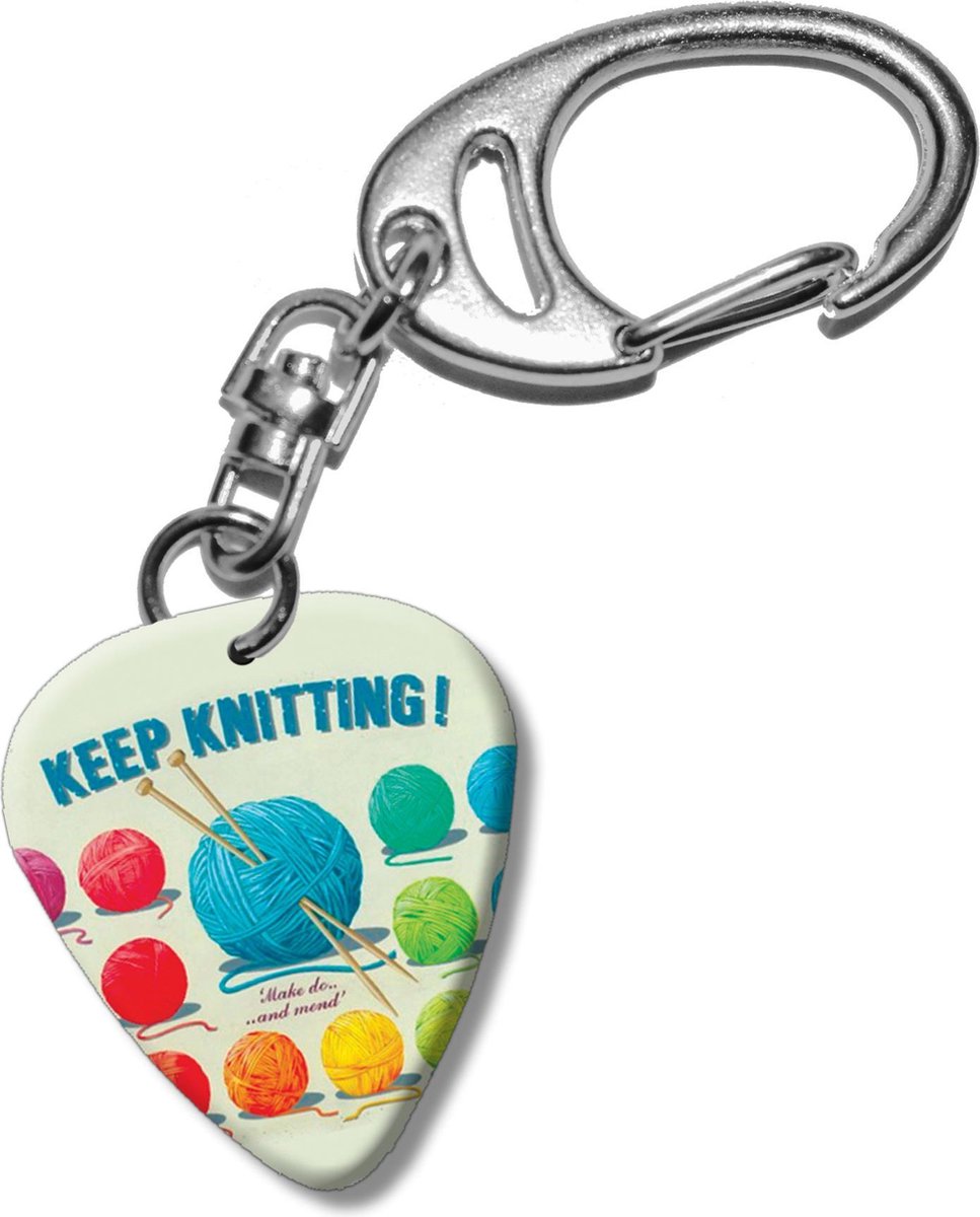 Plectrum sleutelhanger Keep Knitting