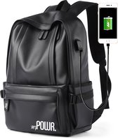 MYPOWR. Schooltas Met Laptopvak - Rugzak - USB - Waterafstotend - 27 Liter - Handbagage