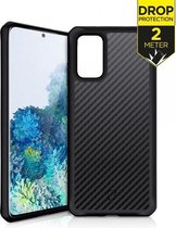 ITskins Hybrid fusion cover voor Samsung Galaxy S20+ - Level 2 bescherming - Carbon
