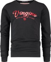 Vingino Longsleeve Logo Meisjes Katoen Zwart Mt 164