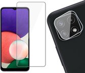 Samsung A22 Screenprotector - Samsung Galaxy A22 5G Screenprotector Glas Screen Protector en Camera Protector