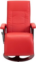 Draaibare Fauteuil rood kunstleer