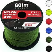 Paracord 3.0mm Touw (Kunststof)/0.75 Meter/Kleur"Olijf Groen"/Sieraden Maken