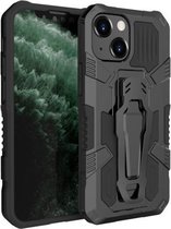 Machine Armor Warrior Schokbestendige pc + TPU-beschermhoes voor iPhone 13 mini (zwart)