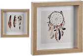 Schilderij Dreamcatchers MDF Hout (2,5 x 21,5 x 21,5 cm)