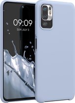 kwmobile telefoonhoesje voor Xiaomi Redmi Note 10 5G - Hoesje met siliconen coating - Smartphone case in mat lichtblauw