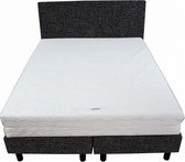 Bedworld Boxspring 120x190 - Stevig - Tweedlook - Antraciet (M96)