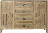 Dientafel DKD Home Decor Hout Touw (123 x 38 x 84 cm)