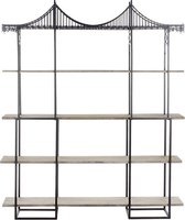 Planken DKD Home Decor Bruin Zwart Hout Metaal (147 x 23 x 182 cm)