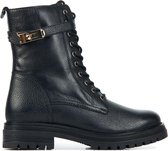 Lina Locchi Vrouwen Leren     Veterboots / Laarzen / Damesschoenen L1085 - Zwart - Maat 40