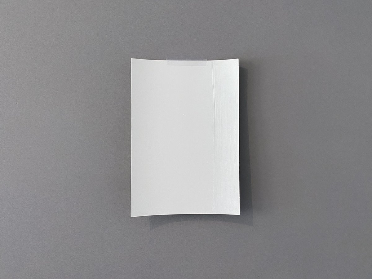PAON-LIN – Staal – Ultramat Titanal Wit – Karton A4 20x30 cm, geverfd met de roller