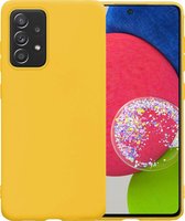 Samsung A52s Hoesje 5G Siliconen Case Back Cover Hoes - Samsung Galaxy A52s Hoesje Cover Hoes Siliconen - Geel