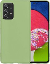 Samsung A52s Hoesje 5G Siliconen Case Back Cover Hoes - Samsung Galaxy A52s Hoesje Cover Hoes Siliconen - Groen