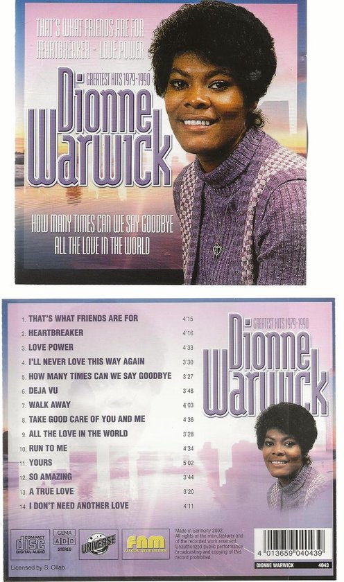 Foto: Dionne warwick greatest hits 1979 1990