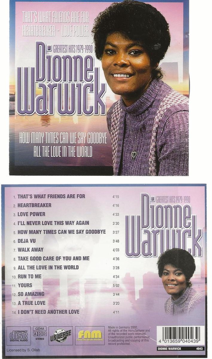 DIONNE WARWICK - GREATEST HITS 1979-1990 - CD