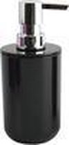 MSV Zeeppompje/dispenser Porto - PS kunststof - zwart/zilver - 7 x 16 cm - 260 ml