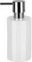 Spirella zeeppompje/dispenser Sienna - glans ivoor wit - porselein - 16 x 7 cm - 300 ml - badkamer/toilet/keuken