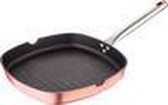 Grillpan INDUCTIE 28X28X4.3CM gesmede aluminium CHAMPAGNE NEON SG