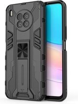 Voor Huawei nova 8i Supersonic PC + TPU Schokbestendige beschermhoes met houder (zwart)