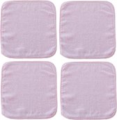 Soft Touch - 4 stuks - Spuugdoekjes - Wasdoekjes - 30x30 cm - Roze