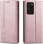 Voor Samsung Galaxy Note20 Ultra Forwenw F2 Serie Magnetische Horizontale Flip Lederen Case met Houder & Kaartsleuven & Portemonnee (Rose Goud)