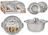 Pan Aluminium Met deksel Klein (3 pcs)