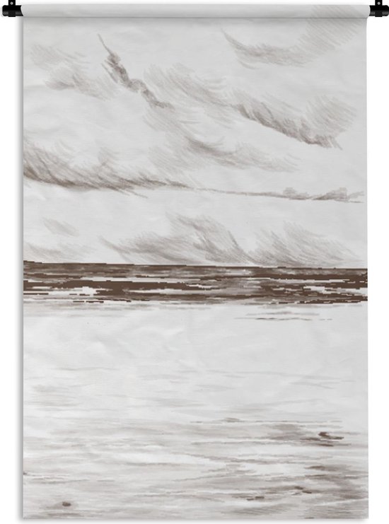 Tapisserie - Toile murale - Mer - Ciel - Plage - 90x135 cm - Tapisserie