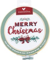 Dimensions Borduurpakket | Merry Christmas| Kerst | Volwassen | Cross Stitch | DIY kit | Borduren | Kerstcadeau | Hobby creatief