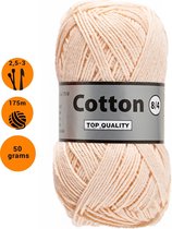 Lammy yarns Cotton eight 8/4 dun katoen garen - Lichtroze (218) - pendikte 2,5 a 3mm - 1 bol van 50 gram