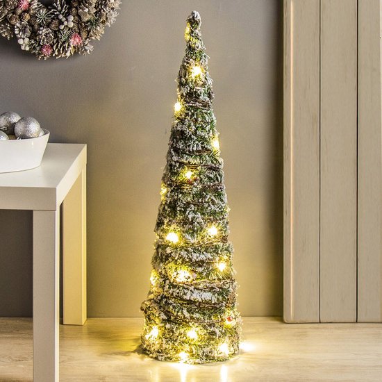 Echt rechter Wantrouwen Homestyle - Kerstversiering - Cone - Rotan Kerstboom met Verlichting -  Boompje met... | bol.com