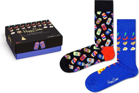 Happy Socks XFRN02-9300 2-Pack Friday Night Socks Gift Set - Taille 41-46