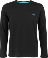 Hugo Boss embroidery logo O-hals shirt long sleeve zwart II - L