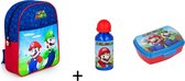 Super Mario - Rugzak - 38 cm + lunchbox / broodtrommel &  drinkbeker