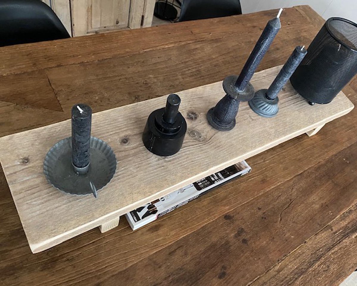 Vensterbank plank - Tafelplank - Gebruikt hout - 70x19,5x7,5 cm