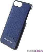 Cerruti Croco Leren Hoesje voor iPhone 7 Plus / 8 Plus Blauw