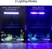 Lamp Met Clip Voor Aquarium,LED-verlichting Met Clip Voor Aquarium, Verlichting Wit/Blauw, Met Zwanenhals, 360 Graden,110 – 240 V, EU-stekker (13W (30 LED))