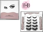 Magnetische wimpers, Nepwimpers, Wimper set, MNB-beauty and more, 2 eyeliner en pincet, GRATIS wimperborsteltje, Wimper-set van 5