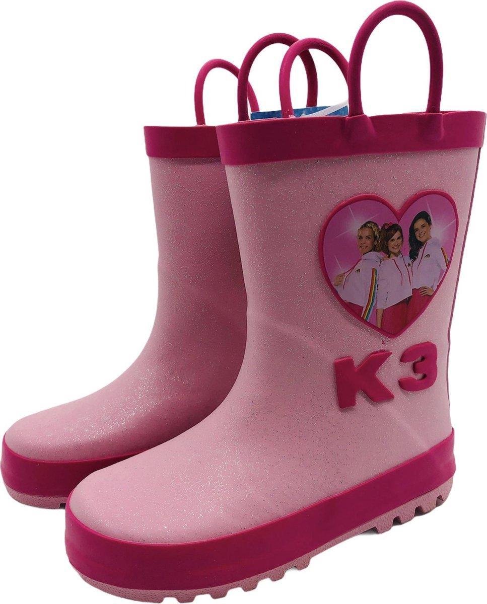K3 Regenlaarsjes - Roze met Glitters - Maat 24-25