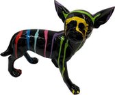 Chihuahua -Hond - Decoratie beeld - Decoratie - Staand - Polyester - Zwart - kleuren