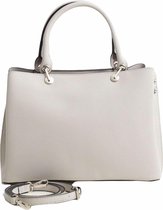 Flora & Co Schoudertas Saffiano - leder - grijs