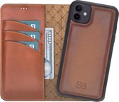 Bouletta - iPhone 12 mini - Uitneembare leder hoesje - Burned Cognac