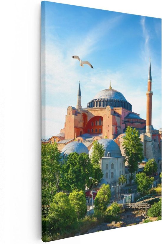 Artaza Peinture sur toile Mosquée Sainte-Sophie à Istanbul - 40x60 - Photo sur toile - Impression sur toile