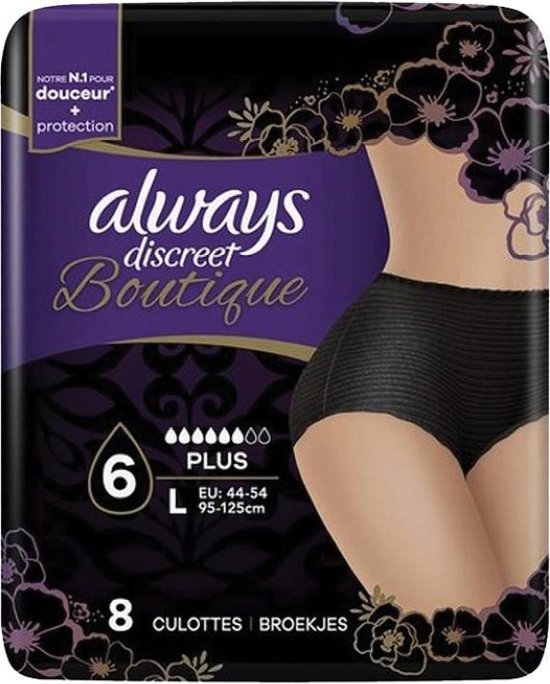 Foto: Always discreet pants boutique plus large 2 x 8 stuks 