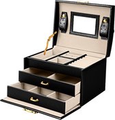 Schine® Professionele Make Up koffer- Sieraden Koffer - Make Up Reiskoffer - Visagie - Nagelstyliste - Stijlvolle Beauty Koffer - Beautycase - Grote opbergcapaciteit