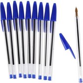 Bic balpennen set 40x stuks in kleur blauw -  Voordelige Basic kantoor Bic balpennen